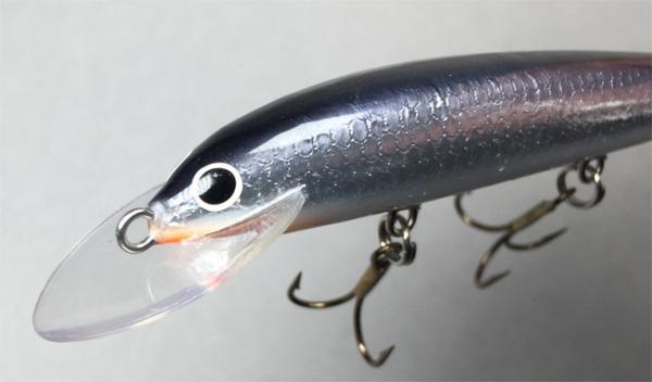 Karikko Wobbler, Länge: 11 cm, Farbe: Weissfisch Schwarz-Silber-Weiss 016, schwimmend, von Suomen Uistin The Finnish Lure Company (Jarmo Rapala)